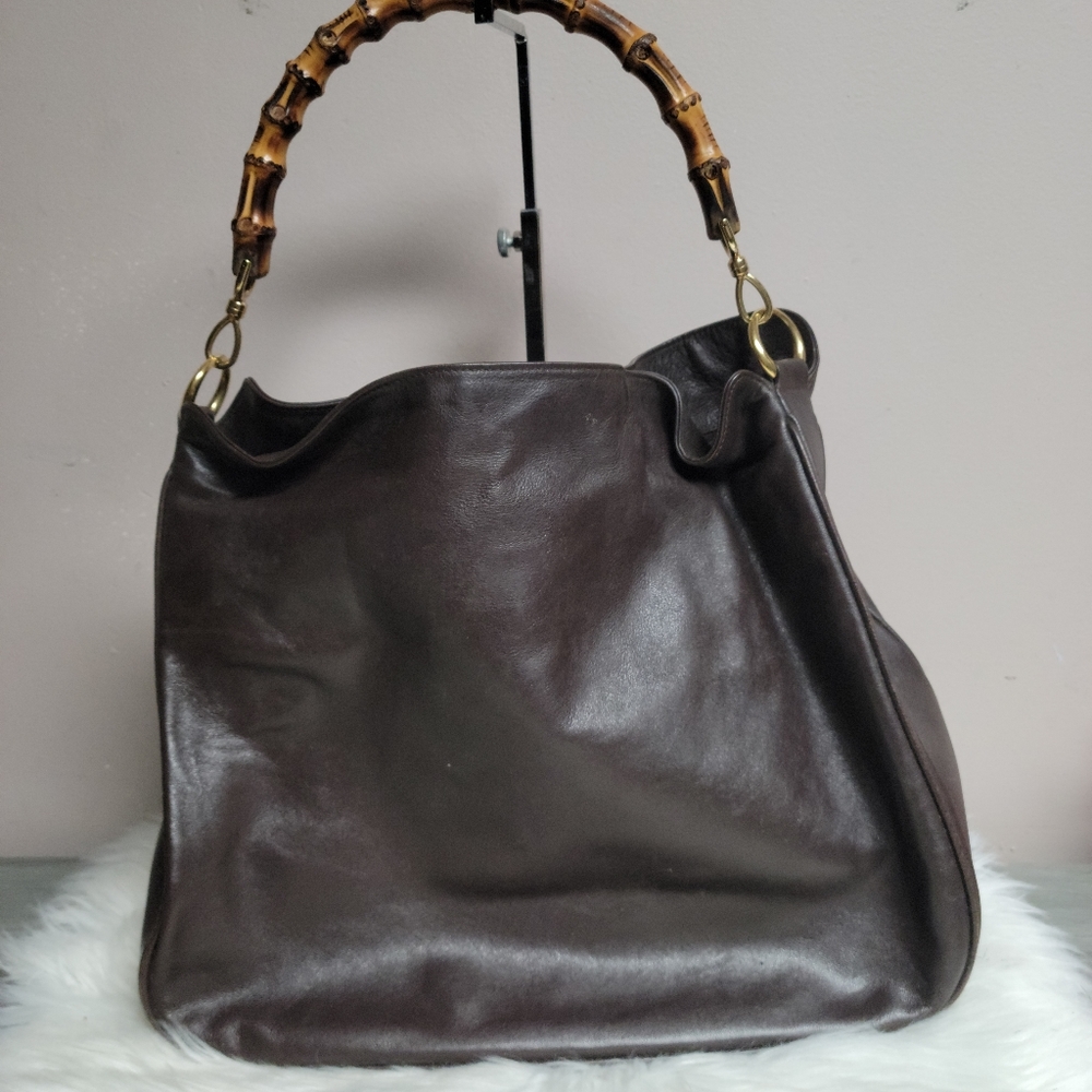 100% Authentic Gucci vintage bamboo tote bag - Picture 12 of 14
